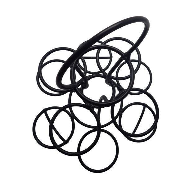 Cupcake Dessert Stand 3 tier 11 Cupcakes Modern Goth Black Metal - Picture 2 of 3